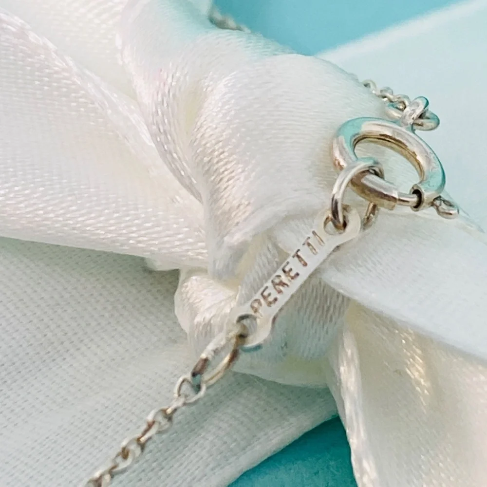 Vintage Tiffany & Co. Elsa Peretti Mini Bean Necklace 11mm Sterling Silver 16” - Picture 5 of 6